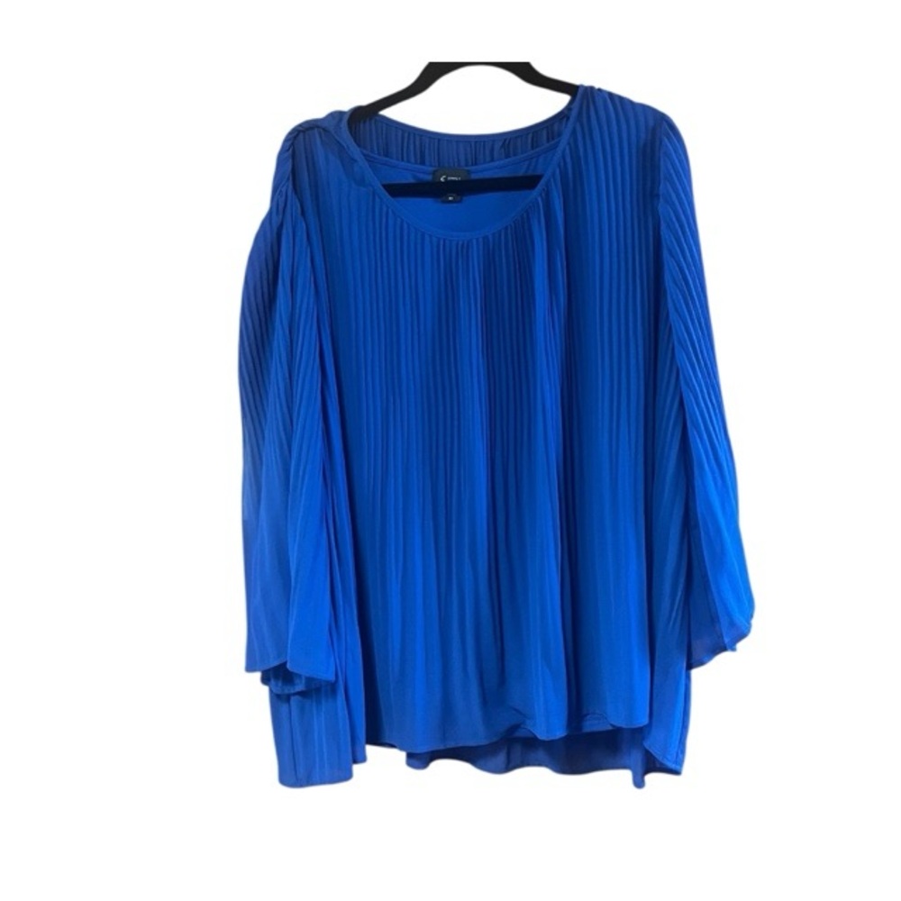 Simply Emma Pleated Long Sleeve Blouse